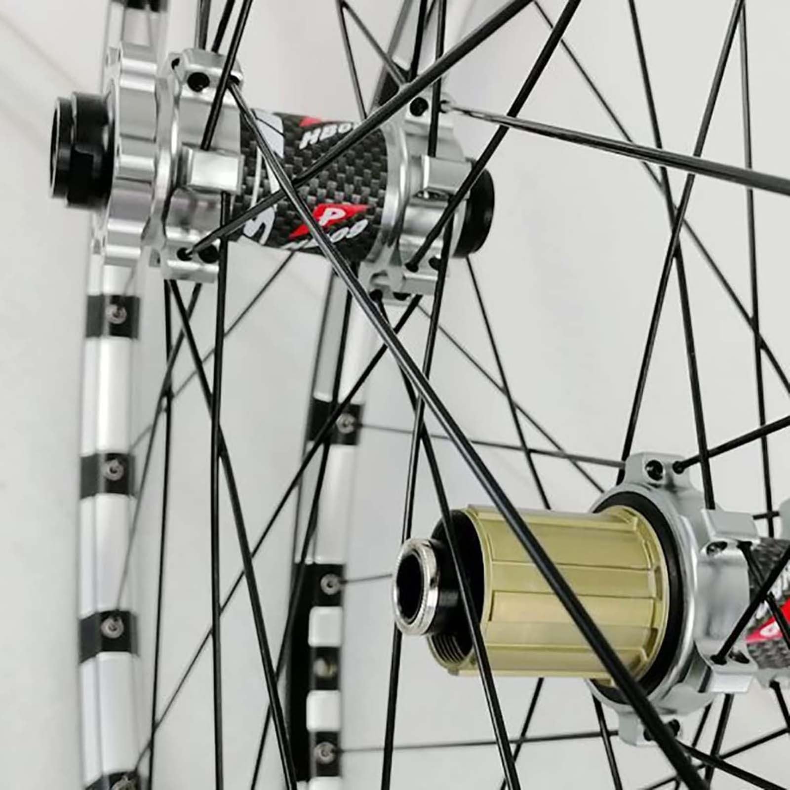 Fahrradlaufräder MTB Laufradsatz 26/27,5" 29" 24H Nabe für 7, 8, 9, 10, 11, 12-Fach Kassette, mit Scheibenbremse und Steckachse, Straight-Pull-Felge (Silver-29in)