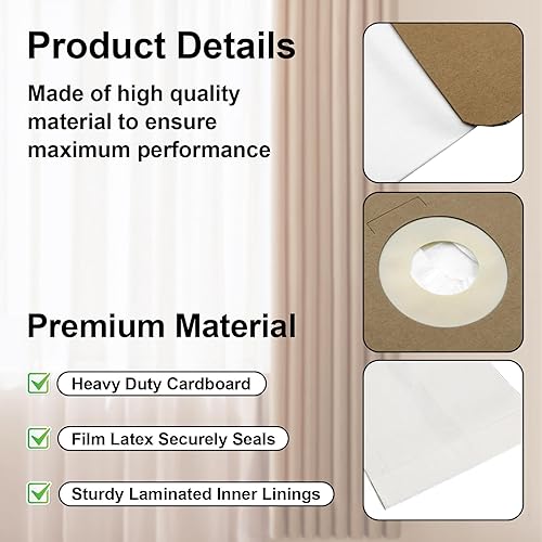 Miniatura 3 de Bolsas de vacío MM compatibles con aspiradoras Eureka Mighty Mite serie 3670 3680 4100 4300 5180, reemplaza la pieza # 60297A, 60295A, 60295B,