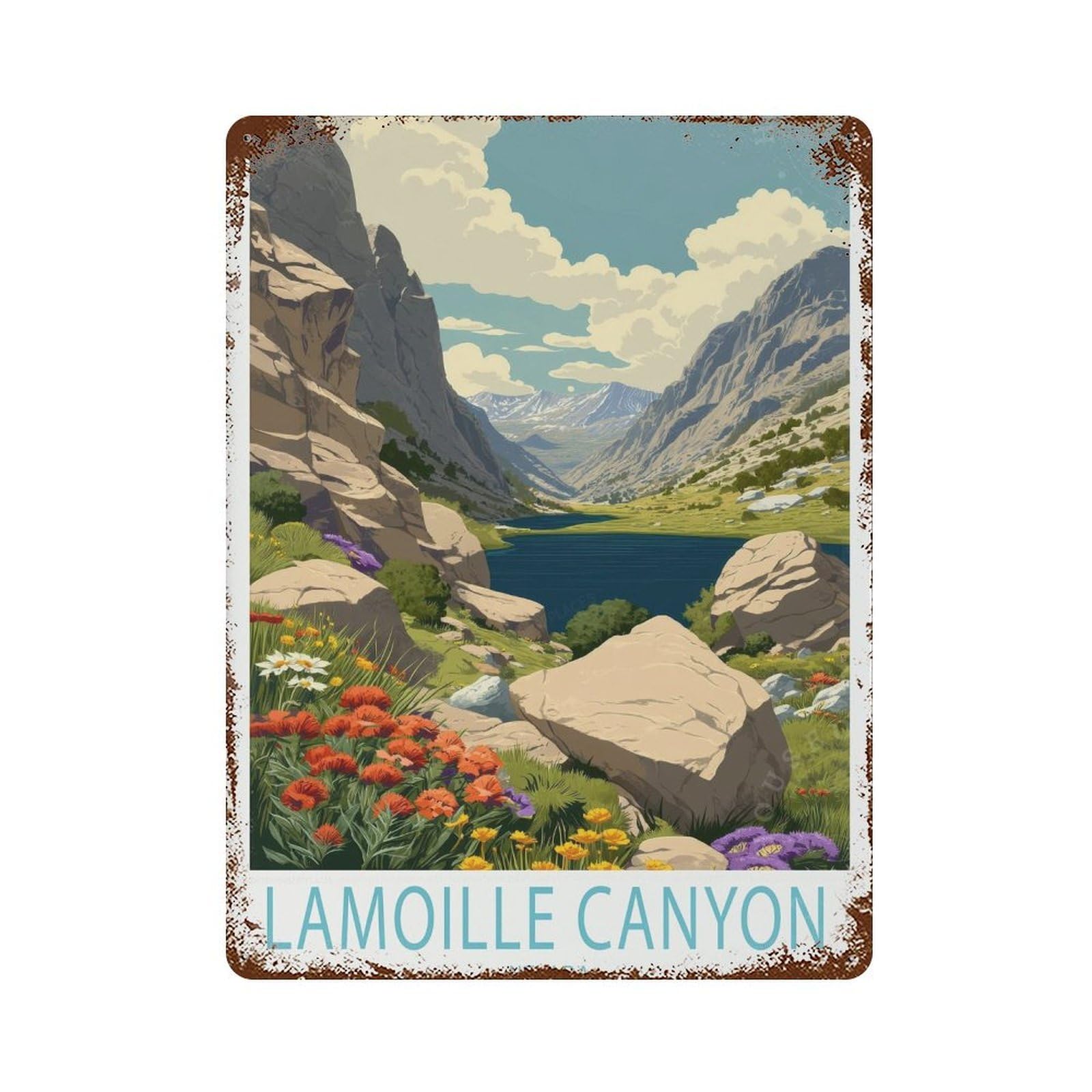 xiaoxiaoshen Lamoille Canyon Travel Nevada Custom Birthday Gifts Wall Decor Art Metal Tin Poster Modern Home Decor Art Home Bar Shop Decorations Vintage Sign 40x30cm
