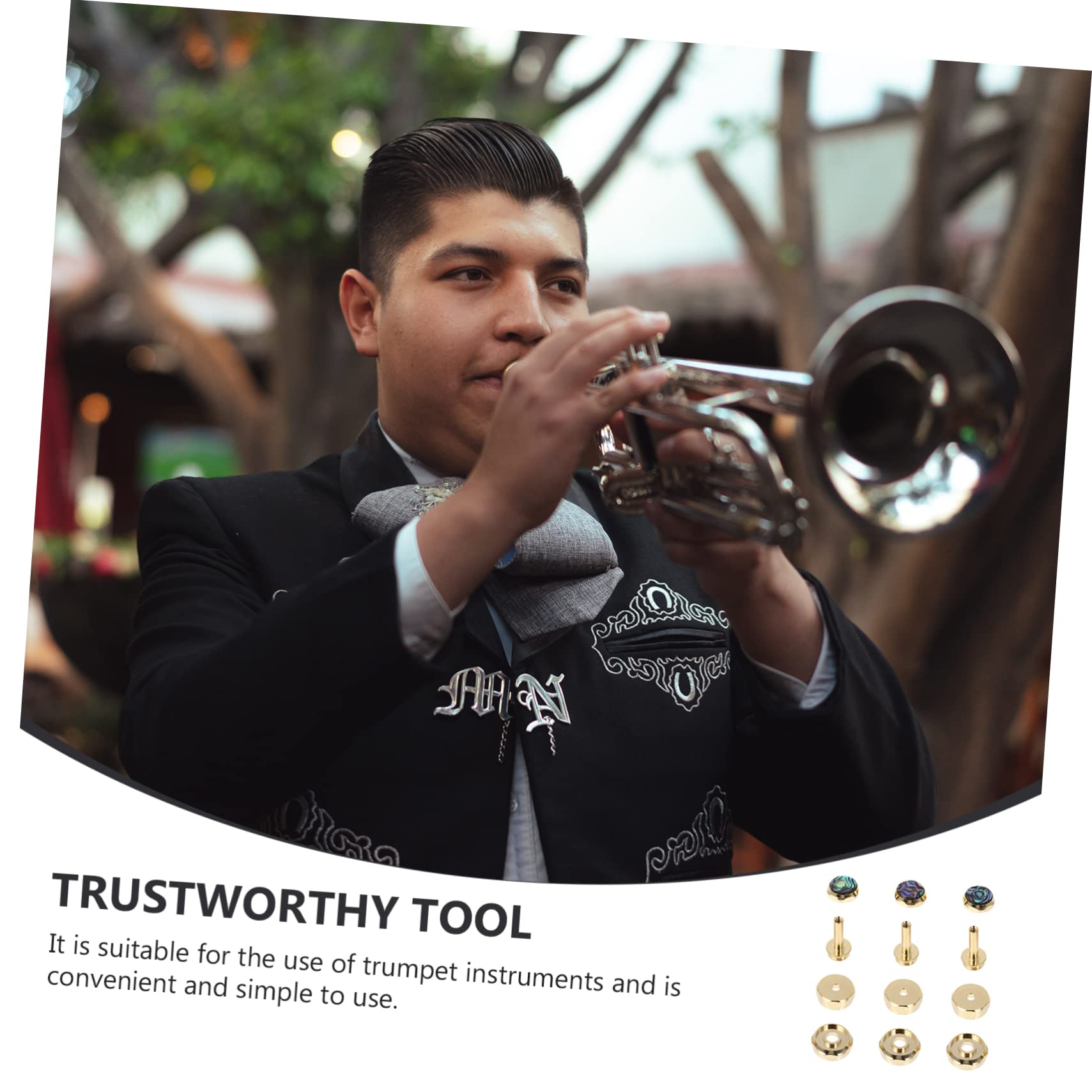 TOYANDONA 3pièces Boutons De Trompette Accessoires Pratiques Pour Instruments à Vent Design Élégant Et Parfaits Pour Musiciens