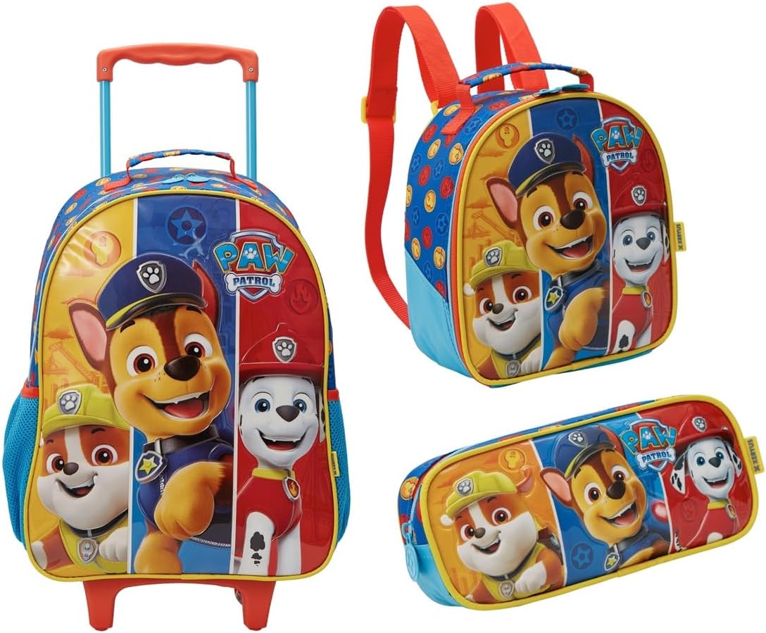 Kit Mochila Carrinho Lancheira Estojo Patrulha Canina 13440 em promoção! Veja a oferta e mais achadinhos de Mochilas escolares Hoje é o melhor dia para comprar Kit Mochila Carrinho Lancheira Estojo Patrulha Canina 13440 com aquele preço maroto! Promoção! Aproveite a oferta!