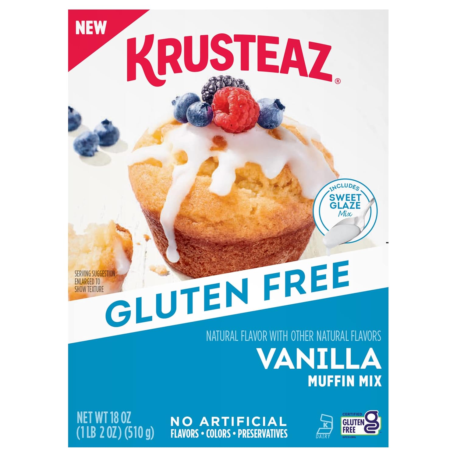 Krusteaz Gluten Free Vanilla Muffin Mix, Includes a Sweet