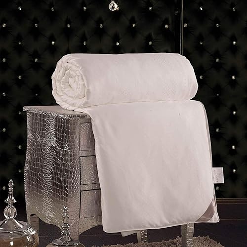 THXSILK Edredón de seda para primavera y otoño con carcasa de algodón de 300 hilos, edredón relleno de seda, edredón de seda, edredón de seda, ultra