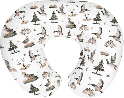 Fundas de almohada retro de caza de patos para bebés y niñas, fundas elásticas suaves y elásticas para bebés recién nacidos