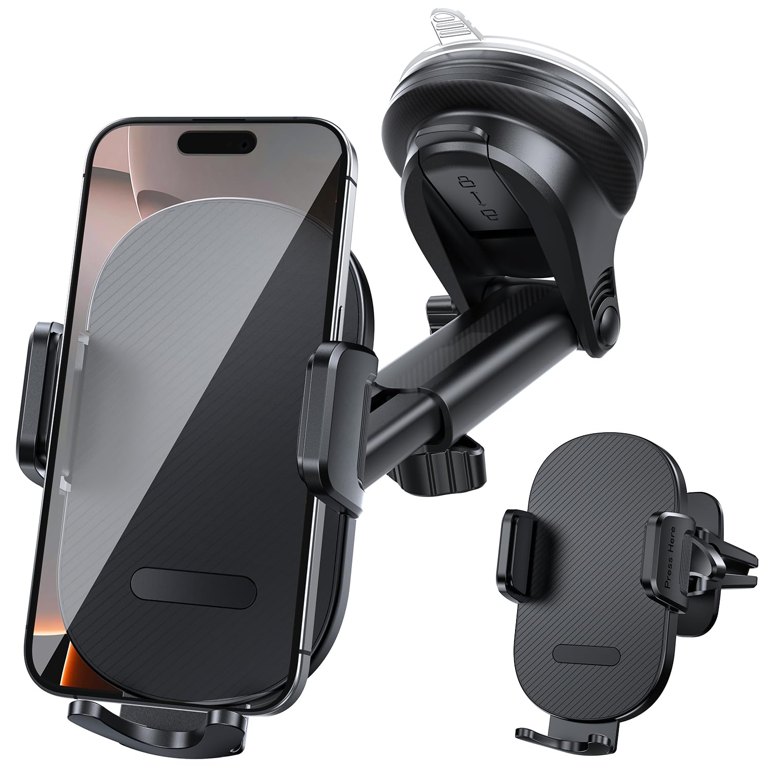 Vexloria Car Phone Holder, Car Phone Mount 360° Rotation, Upgraded Version with Strong Suction Power, Phone Cradle for Dashboard/Windscreen/Air Vent, Phone Holder for all 4.0''-7.0'' Phones — view 6