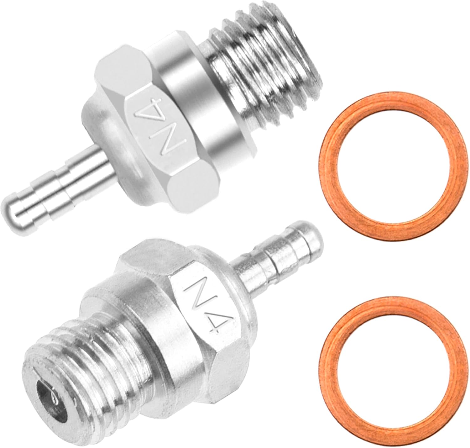 ShareGoo RC Glow Plug #4 N4 Medium Hot Spark Nitro Engine Parts 70117 Compatible with Traxxas Kyosho Redcat HPI HSP 1/8 1/10 RC Car Truck Buggy (5Pack)