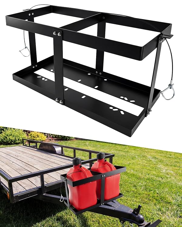 Gas Can 5 Gallon Fuel Container Holder,Fits Two 5 Gallon Gas Can,Compatible With VP Racing Fuel Jug 5.5 Gallon,VP Racing Fuel Jug,Gas Can Holder For Trailer(Holder Only) by YQDHYLYH - Image 3