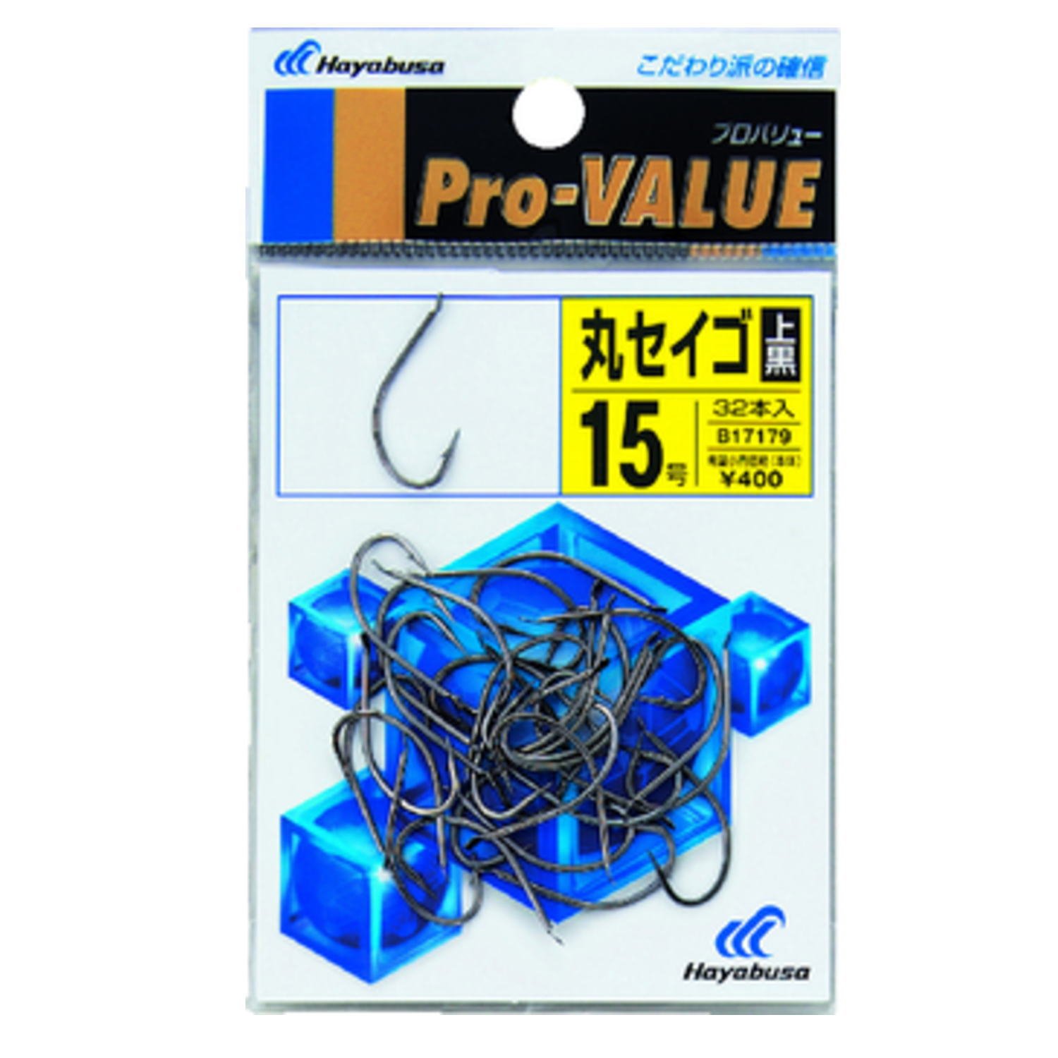 Hayabusa B17179 Single Hook Pro Value Round Seigo Top Black No. 13