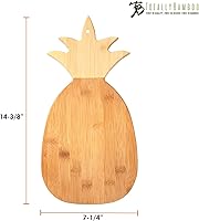 Vista 9 de Tabla Totally Bamboo de bambú para cortar y servir, en forma de caballo de mar, talla única , Pineapple