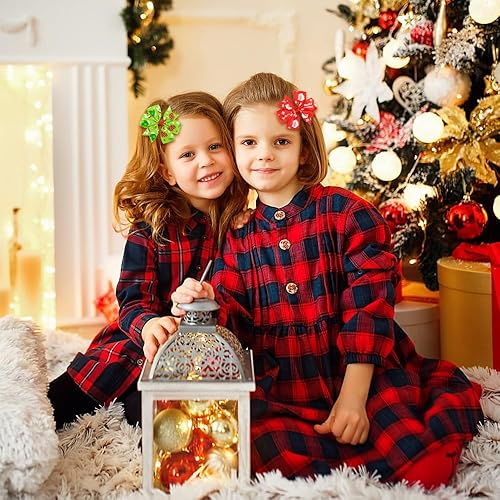 Miniatura 2 de 24 pinzas navideñas para el cabello para niñas, lazos de Navidad, pasadores, accesorios para el cabello para niños, recuerdos de fiesta de Año Nuevo
