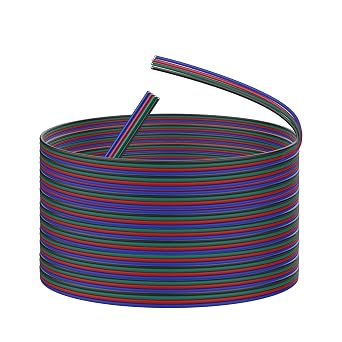 XMSJSIY 4 Pin RGB Led Wire Extension Cable 22AWG 4 Core-16M/52FT