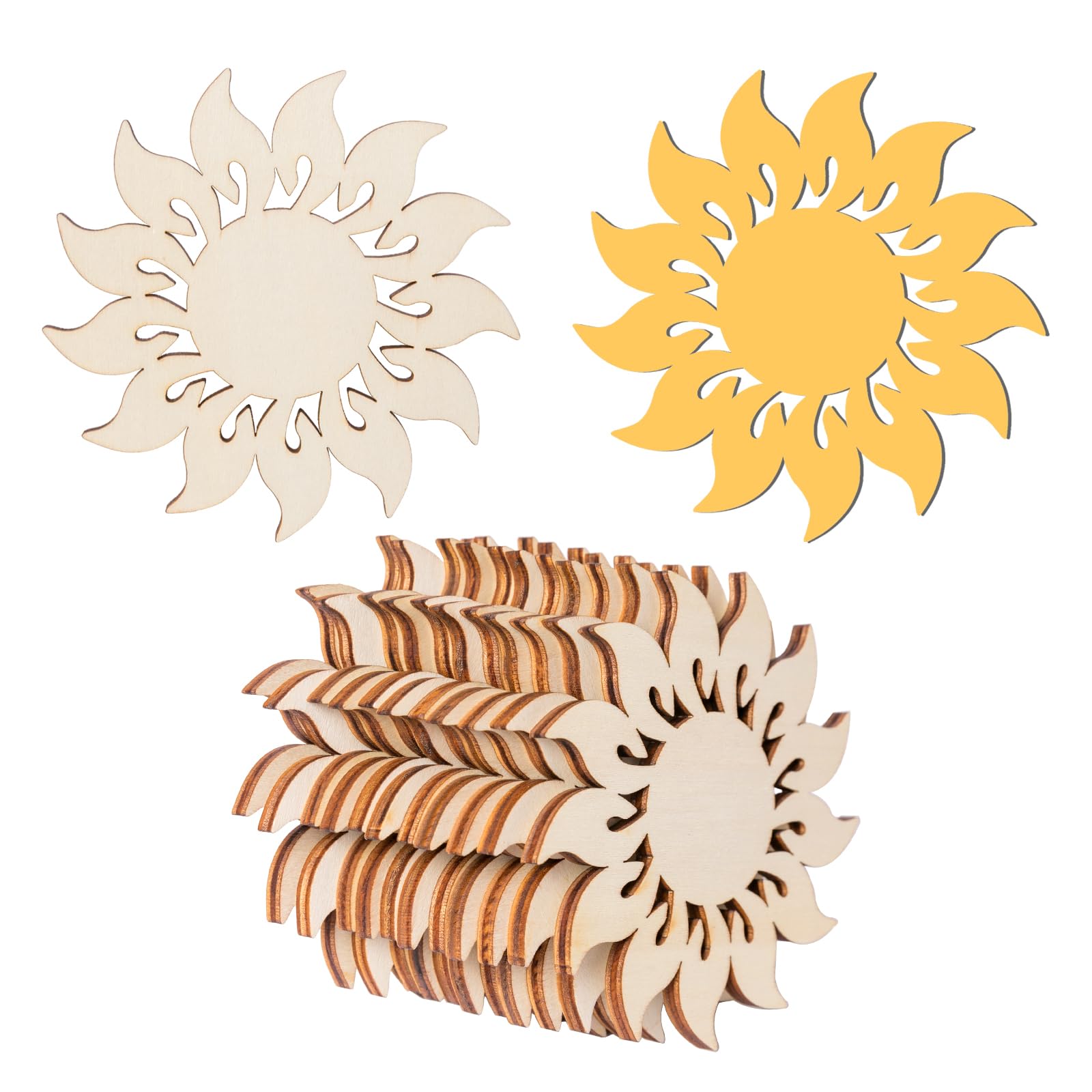 Décoration d'été en bois brut de soleil creux pour vos fêtes de jardin