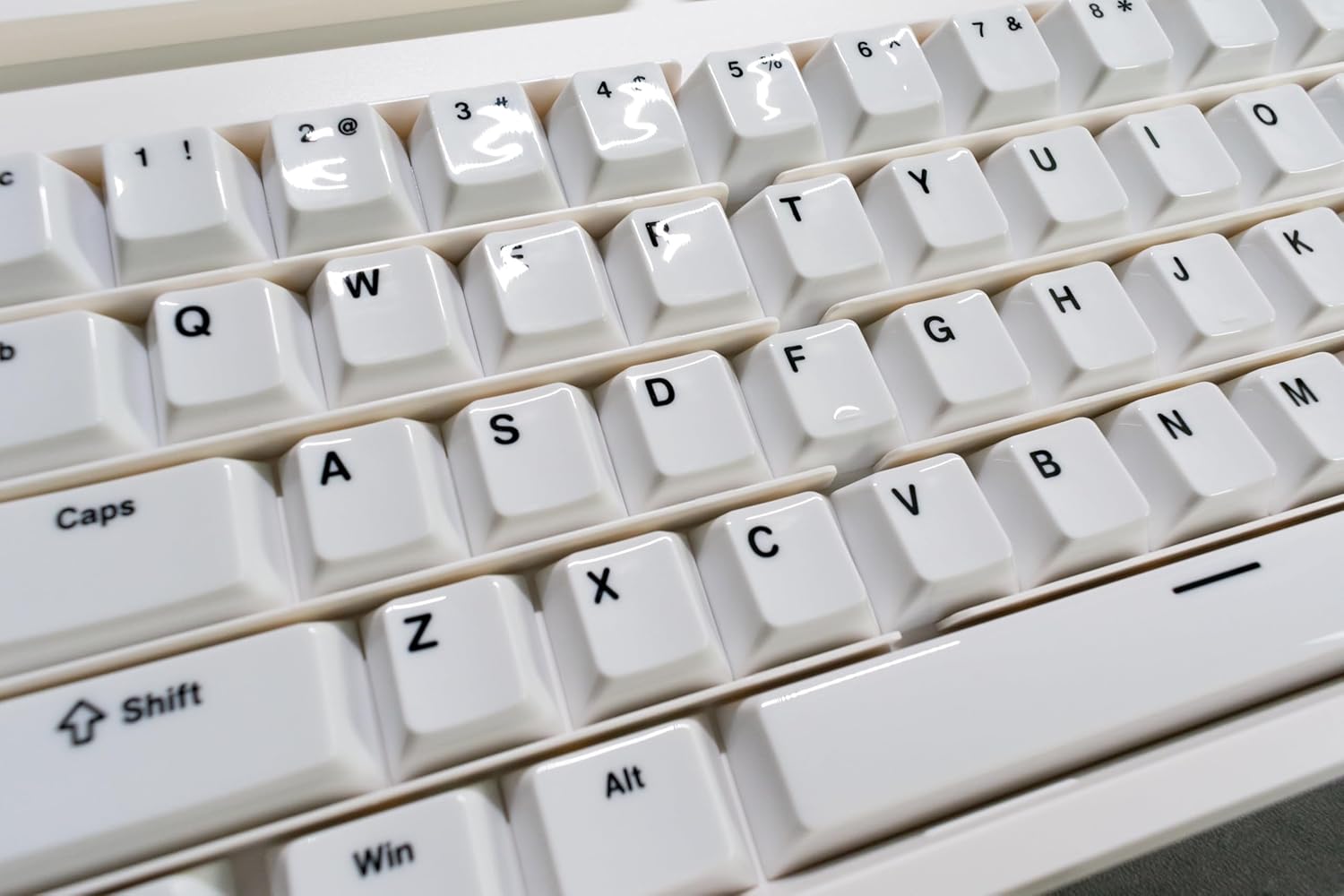 Pwnage Ceramic Keycaps - 60 65 75 100 Percent, Full Set Elegant Key caps, Custom 120 Keys Cherry Profile for 61/68/84/87/98/100 Cherry Gateron MX Hall Effect HE Mechanical Keyboards (White, 65% Set)