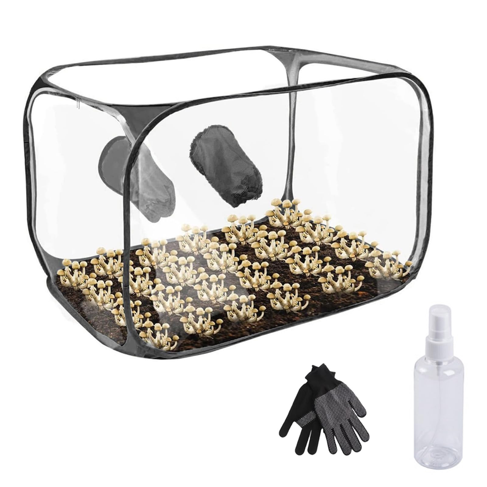 Tente de Culture 60x60x90 cm, Boîte et Serre de Culture Portable Étanche Tente de Plantation pour Champignons Ensemble de Culture de Champignons Sac de Culture