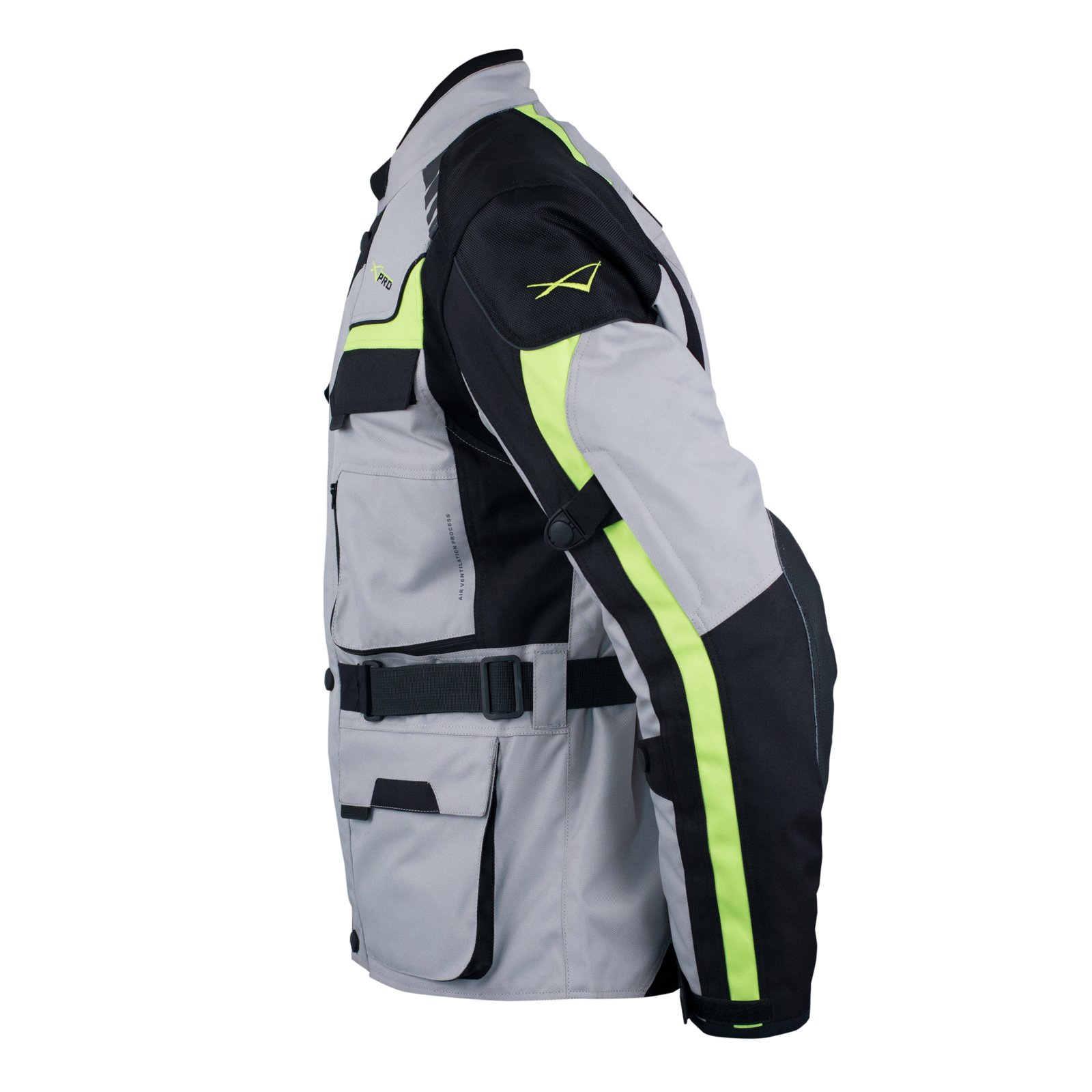 A-pro Textile Blouson Termique Moto Protections CE Scooter étanche Gris S
