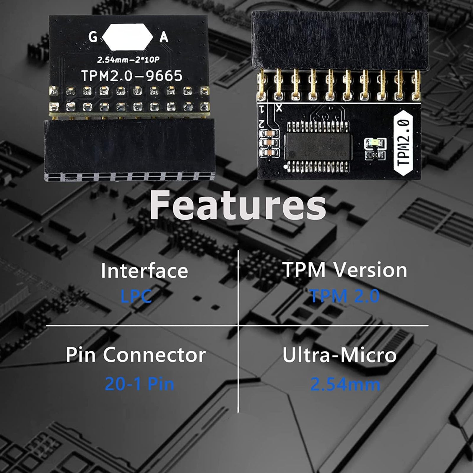 Amazon.com: KIMISS TPM 2.0 Encryption Security Module 20Pin 2 10P  Standalone Crypto Processor TPM 2.0 Module for Win11 for Gigabyte for Tpm  Module : Electronics