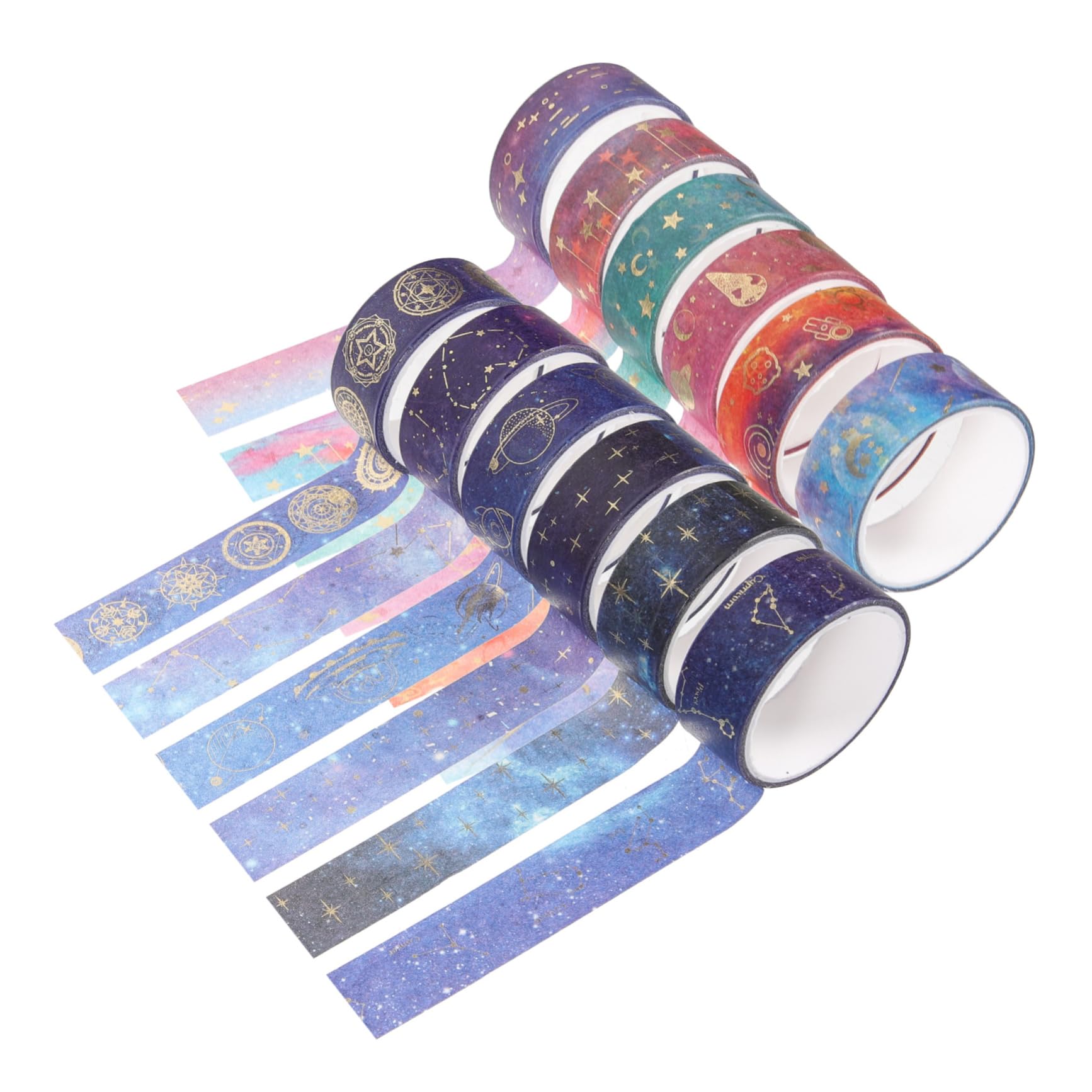 48rollen Washi Tape Sternenhimmel Design Dekorative Klebebänder Für Scrapbooking -projekte Und Journaling Für Und Kreative Bastelarbeiten