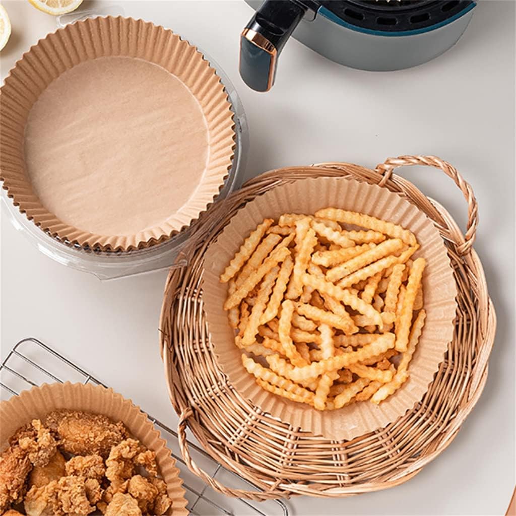 Air Fryer Disposable Paper Liner Non-Stick Mat Steamer Round Baking Kitchen AirFryer