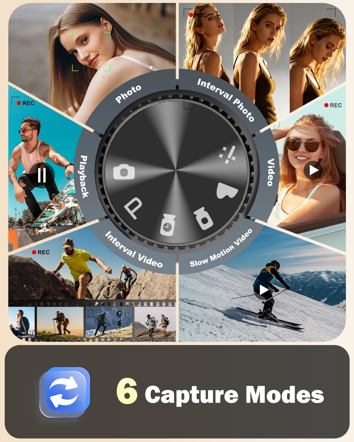 NBD 5K Digital Cameras for Photography,64MP Camara Fotograficas,Travel Vlogging Cameras for YouTube with 180°Flip Screen,16X Digital Zoom,52mm Macro Lens,2 Batteries,64GB TF Card(Black) - Image 5