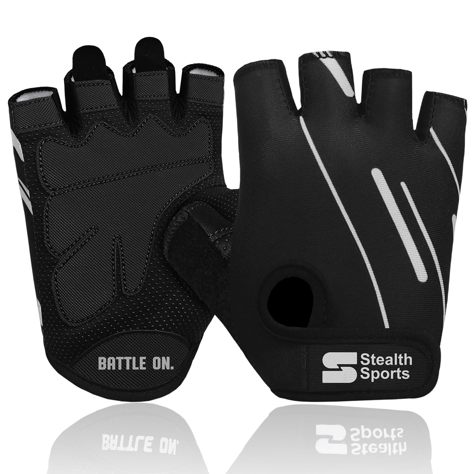 Stealth Sports Weight Lifting Gloves Half Finger Workout Gloves Men Women Anti-Slip Padded Palm Gym Gloves Exercise Gloves Cycling Fitness Weightlifting Strength Training(Black,M) (B09GF4CBYR) Amazon Price History, Amazon Price Tracker