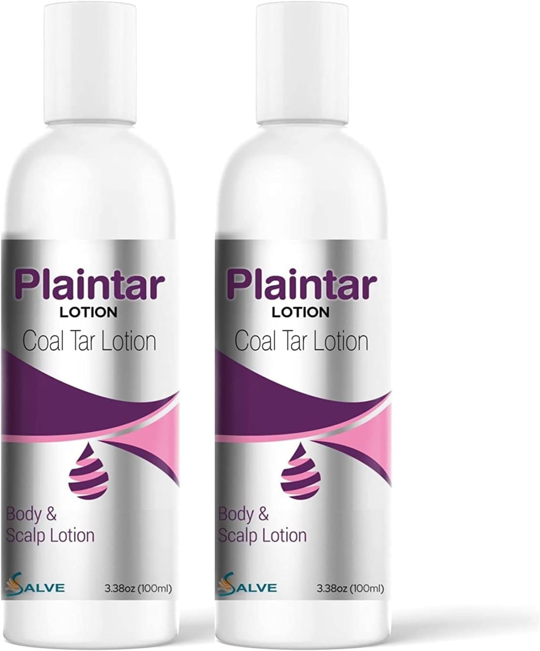 SALVE Plaintar Coal Tar Leave on Lotion/Reduces Scaling, Dryness & Itching/Coal Tar Lotion for Dandruff, Psoriasis & Seborrheic Dermatitis/for Body & Scalp/Instant Result (Pack of 2)