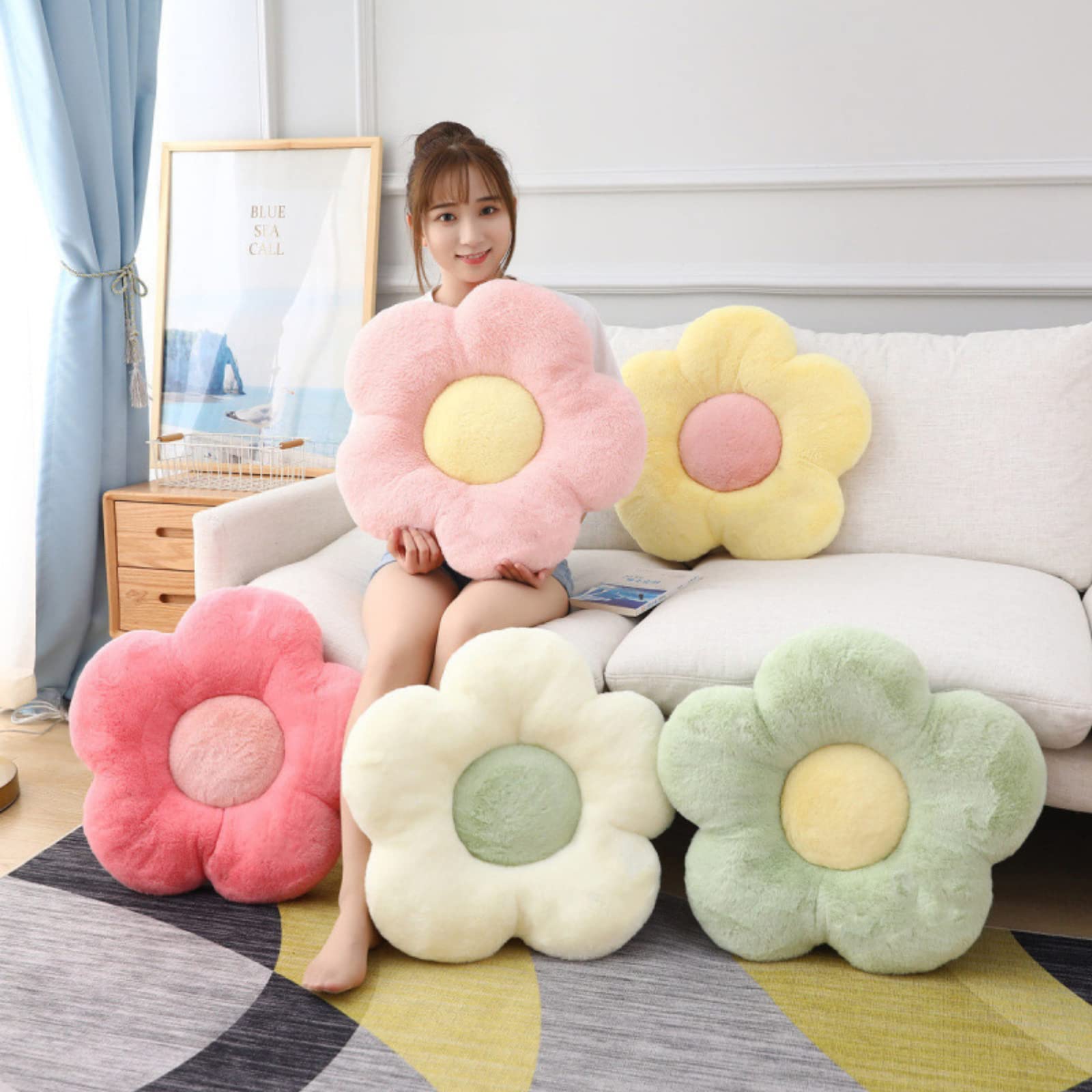Amazon.com: ODFNBD Flower Pillow Indie,Cute Flower Seating Cushion