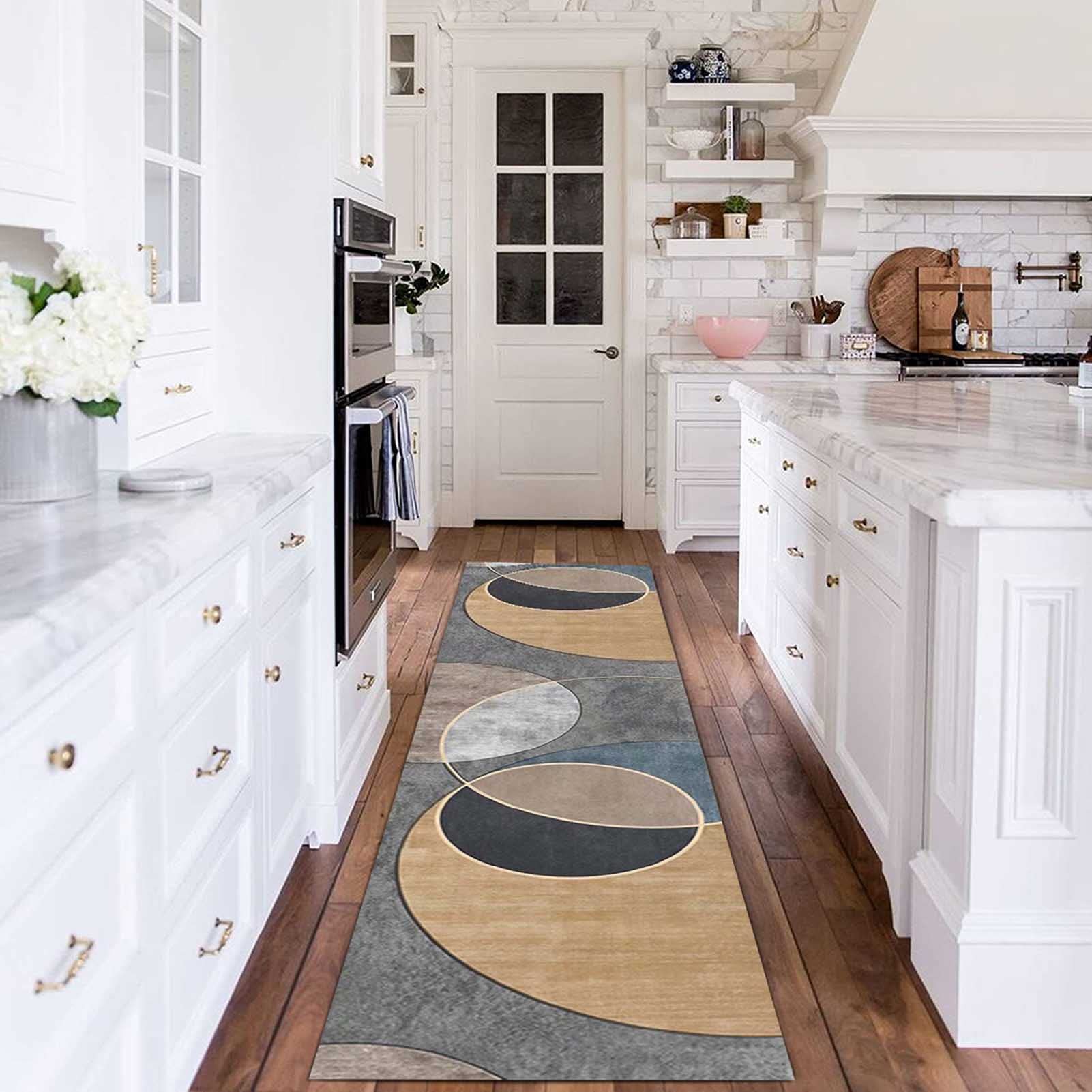 HEATHE Tappeto Runner Con Motivi Geometrici - Antiscivolo E Lavabile, In Microfibra, Per Corridoio, Cucina, Bagno