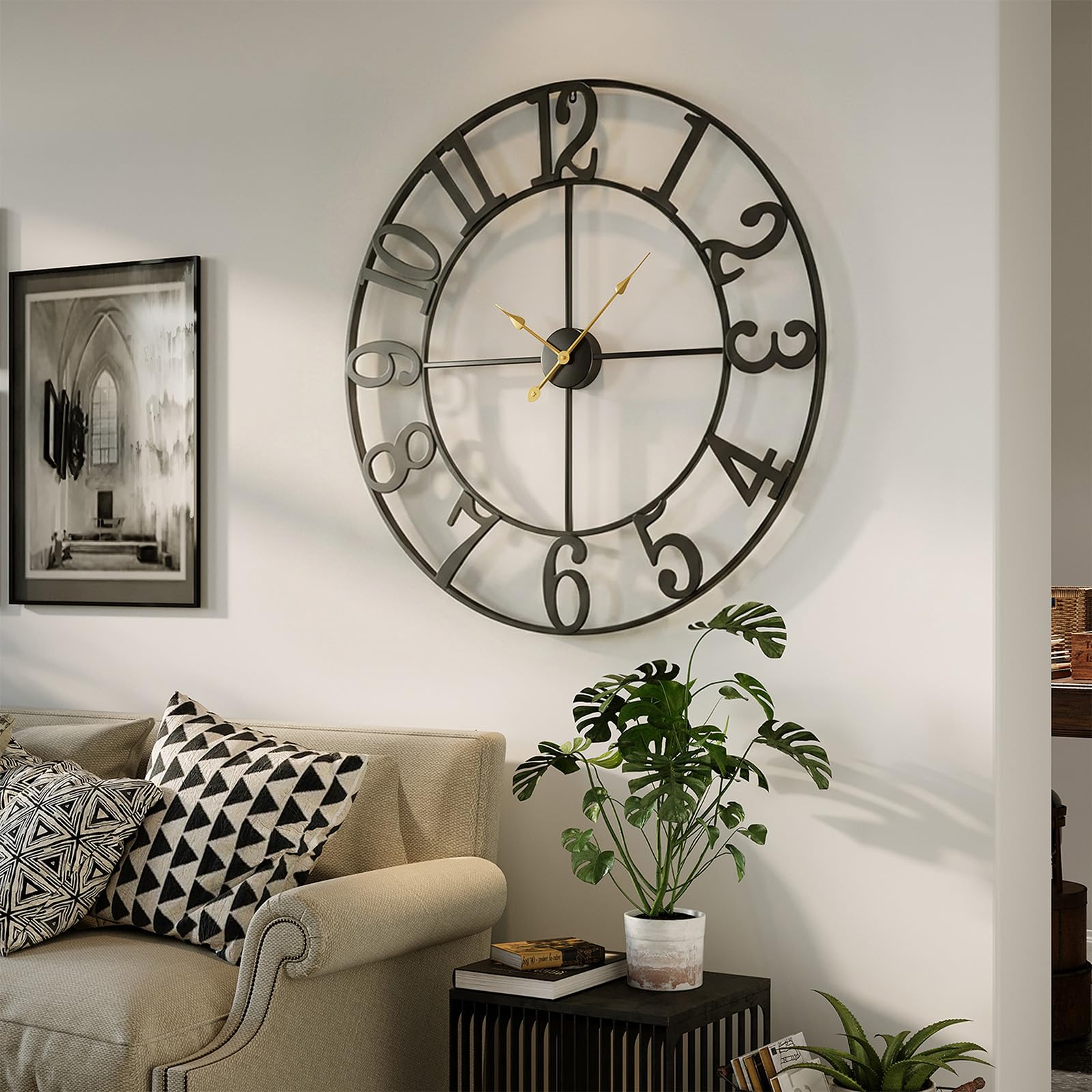 Amazon.com: Cuspin 36 Inch Wall Clock, Large Wall Clock Decorative