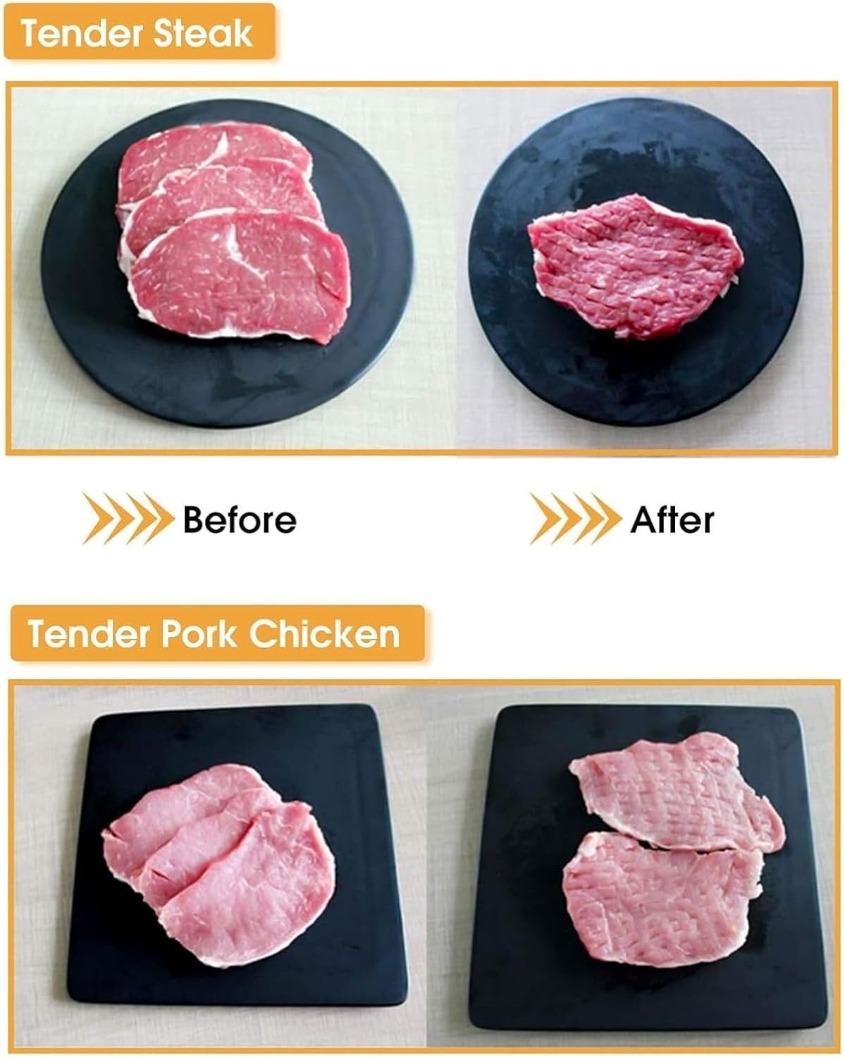 Commercial Meat Tenderizer, Kitchen Meat Tenderizer Tool,Manual Pork Beef Steak Tenderizer Flatten Tool,for Burger Shop
