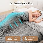Wemore Couverture pondérée pour adultes Queen Taille 15 lbs, Couverture lourde douce Cozy pour le soulagement du stress et la promotion du sommeil, Coffret respirant pour tout-saison avec perles de verre, gris 60 x 80 Lavable à la machine, parfait pour le soulagement du stress et mieux dormir,