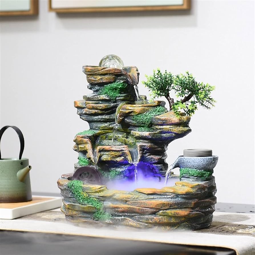 フェイクスレート　石の滝　卓上噴水 Amazon.co.jp: Universal Lighting and D?cor フェイクスレート