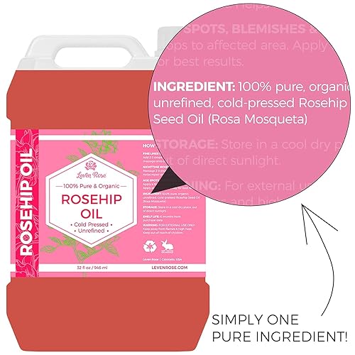 Miniatura 6 de Aceite de rosa mosqueta de Leven Rose 100 natural a granel 32 oz