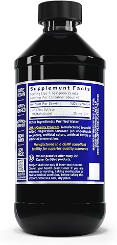 Miniatura 2 de Quantum Nutrition Labs Zinc - Gotas de zinc líquido, suplementos de zinc, tintura de zinc para adultos, 25 mg de sulfato de zinc por porción para