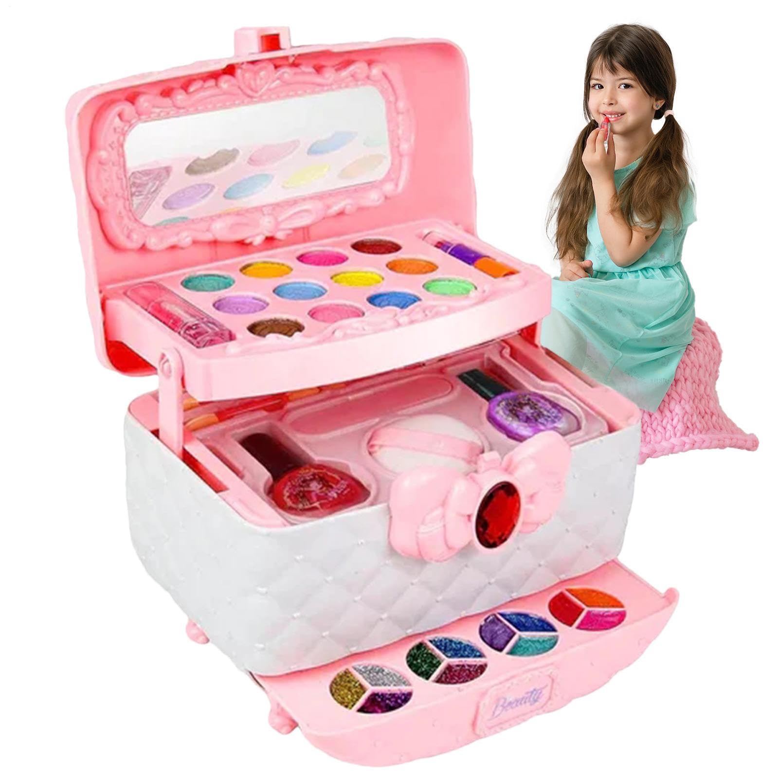 Set di trucchi per bambini, astuccio cosmetico Princess per ragazze