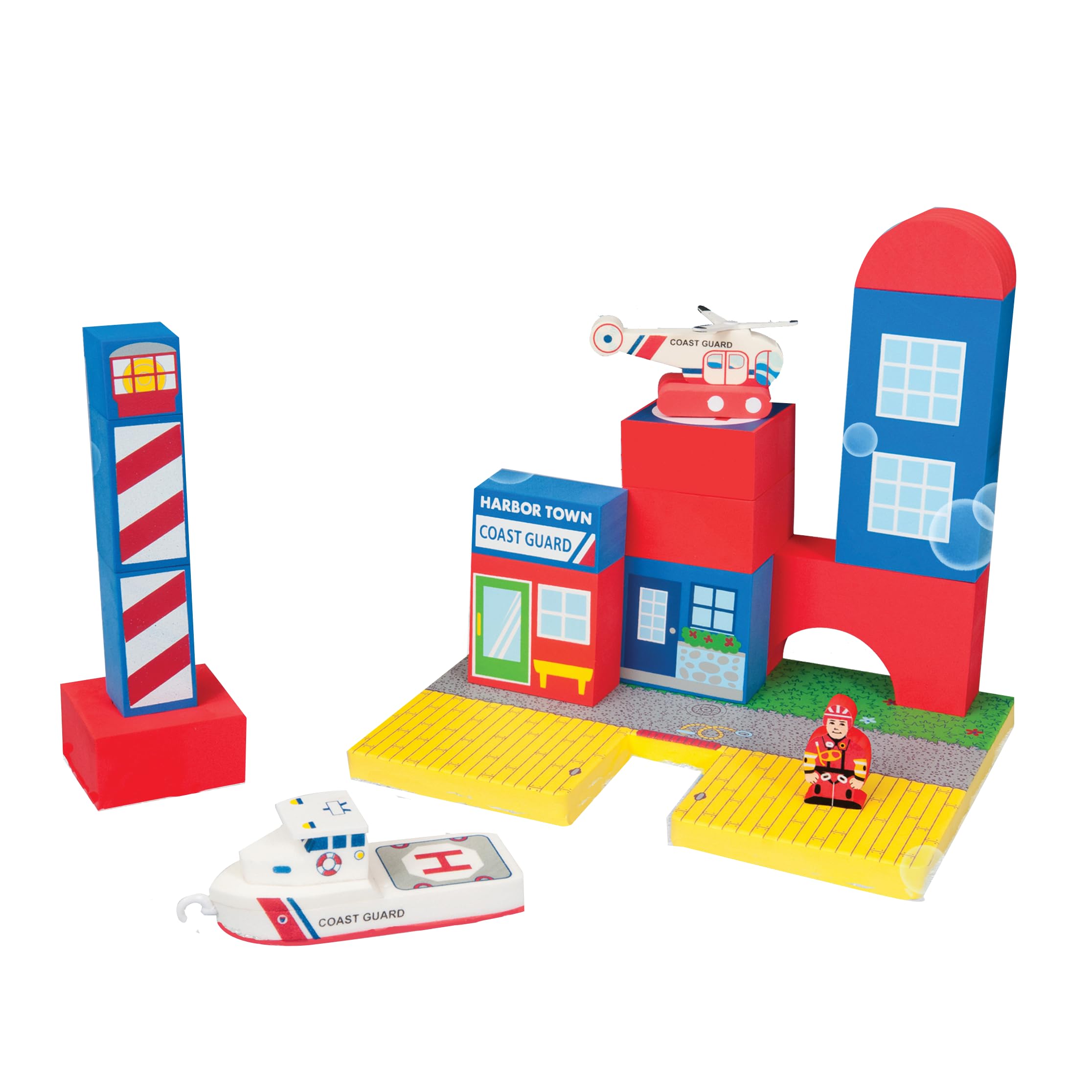 Floating Coast Guard Set, Red & Whte