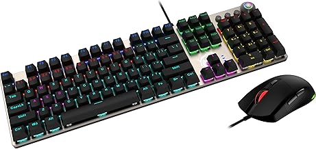 Forge GK310 Combo RED US - Gaming RGB Hot Swappable Mechanical Keyboard & Forge Mouse Set, Anti-Ghosting, 7200 DPI Optical Sensor