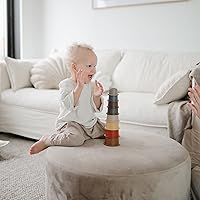 Vista 5 de mushie Juguete de tazas apilables Hecho en Dinamarca (Retro)