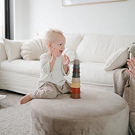 mushie Stacking Cups Toy | Made in Denmark (Retro)