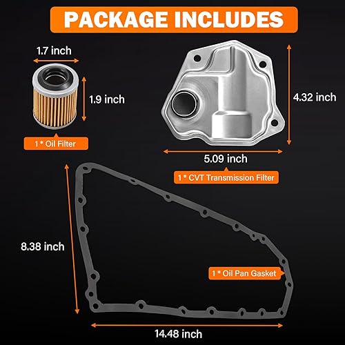 Vista 8 de Filtro de transmisión automática CVT Filtro enfriador de aceite Kit de juntas para Nissan Altima Rogue Juke NV200 1.6 2.0 2.5 3.5L con caja