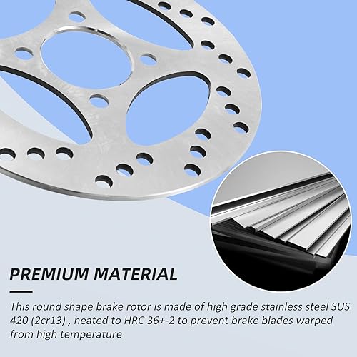 Miniatura 4 de M MATI Rotor de disco de freno trasero para Yamaha Raptor 700 2006-2020 YFZ450 2006-2013 YFZ450X 2008 1S3-2582W-10-00 1PE-F582W-00-00 1S3-2582W-00-00