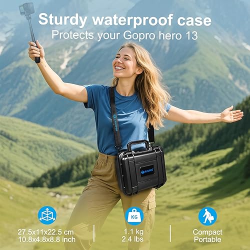 Miniatura 4 de Lekufee Funda rígida impermeable compatible con GoPro Hero 1312111098Media ModGopro VoltaCreator Editioncámara de acción y accesorios (solo funda)