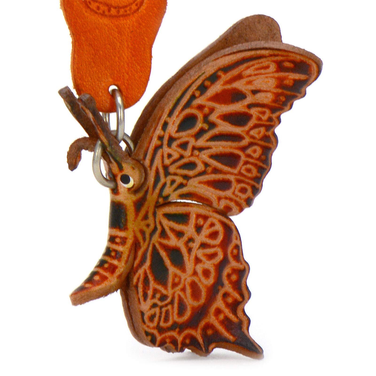 MONKIMAULeather Keyring Butterfly