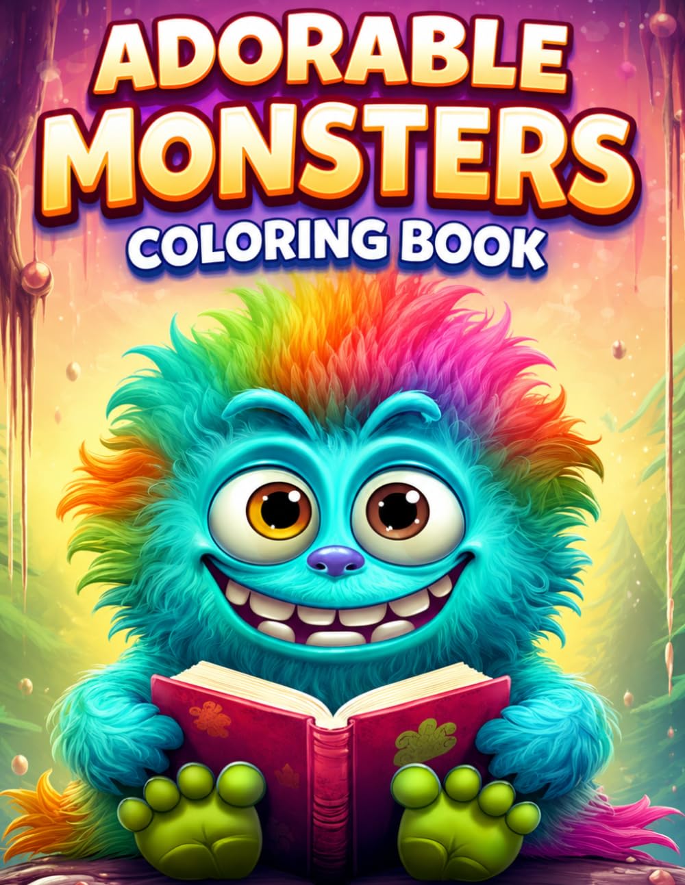 adorable monsters coloring book for Kids: Cute and Easy Coloring Pages for Kids Ages 4-8 /Fun and Simple Coloring Pages / Monsters, Dragons & Cute ... Book for Kids / Big and Simple Coloring Pages