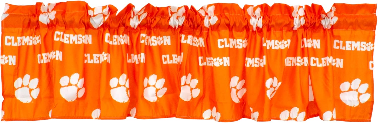 College Covers Everything Comfy Clemson Tigers Printed Curtain Valance - 84" x 15"