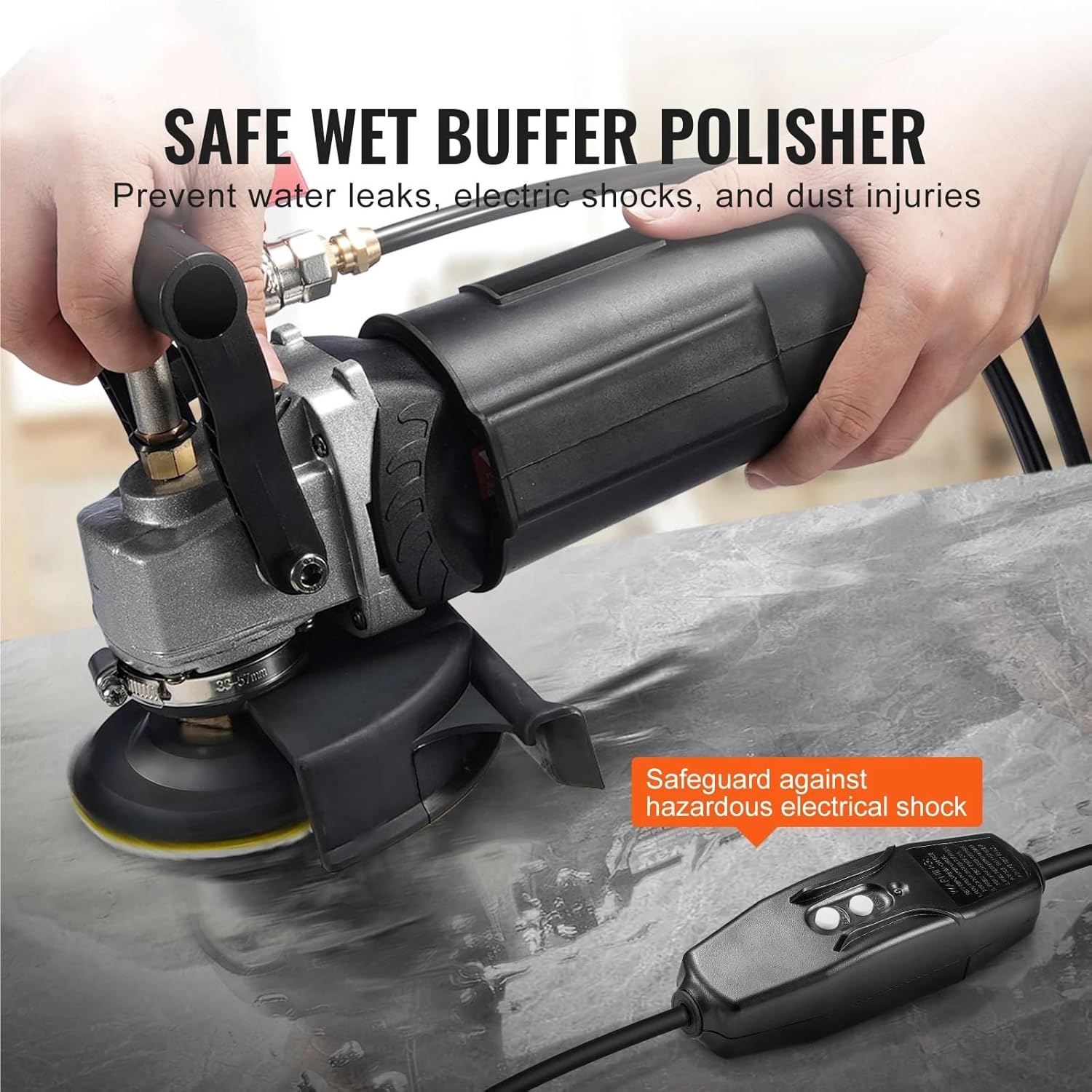 Wet Polisher 800W 4inch Concrete Grinder Wet Grinder Machine For Marble Granite Stone Rock Tile Equipped