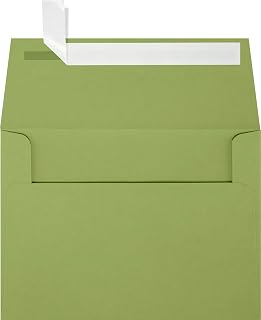 LUXPaper A6 Invitation Envelopes | Peel & Press | 4 3/4" x 6 1/2" | Avocado Green | 70lb. Text | 50 Qty