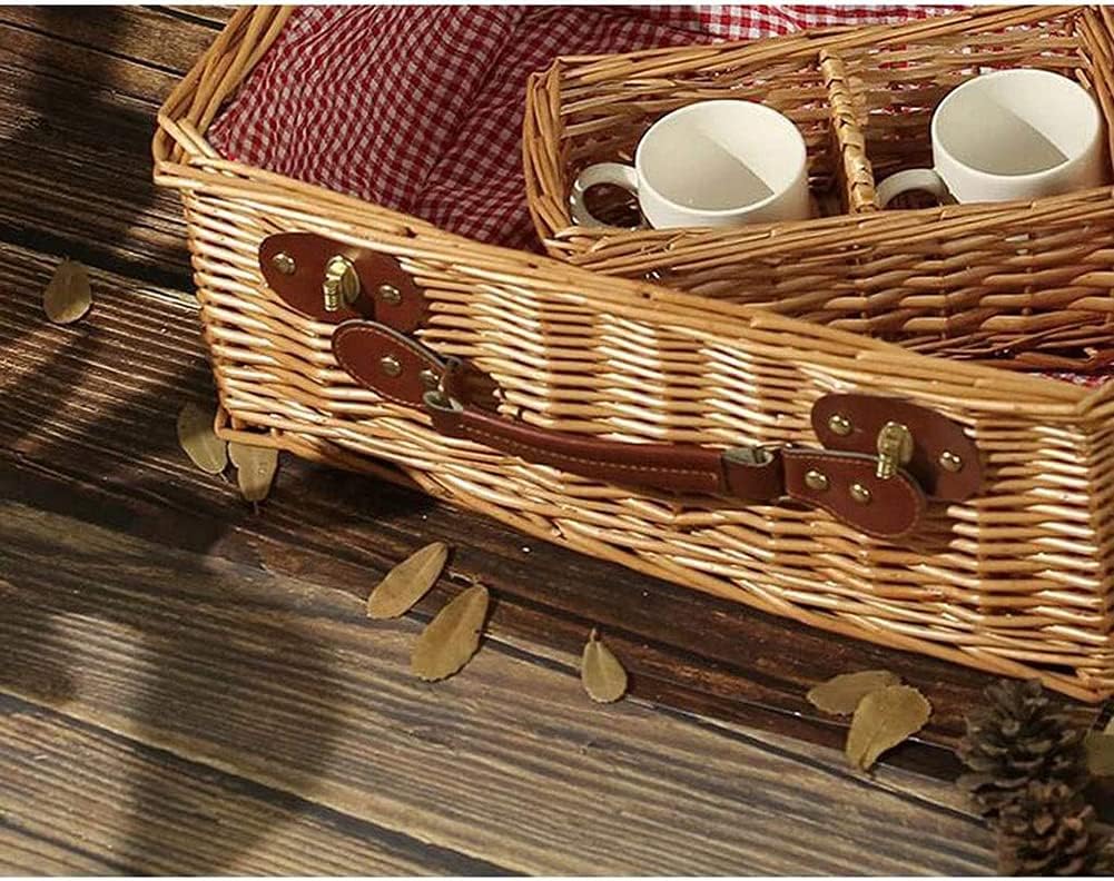 Outdoors Picnic Baskets Wicker Picnic Basket Rattan Insulation Basket Picnic Basket Rattan Portable Folding Storage Basket Picnic Bag Picnic Baskets Hampers