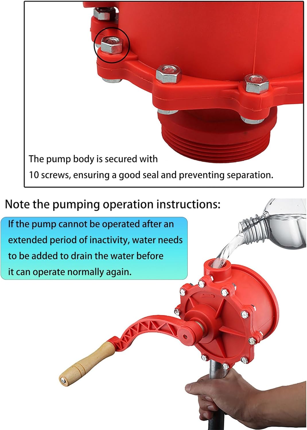 304 Stainless Steel Manual Fuel Transfer Pump for 5-55 Gallon Drums, Heating Oil & Gasoline, 137cm Length - Durable, Efficient, Portable Fuel Pump