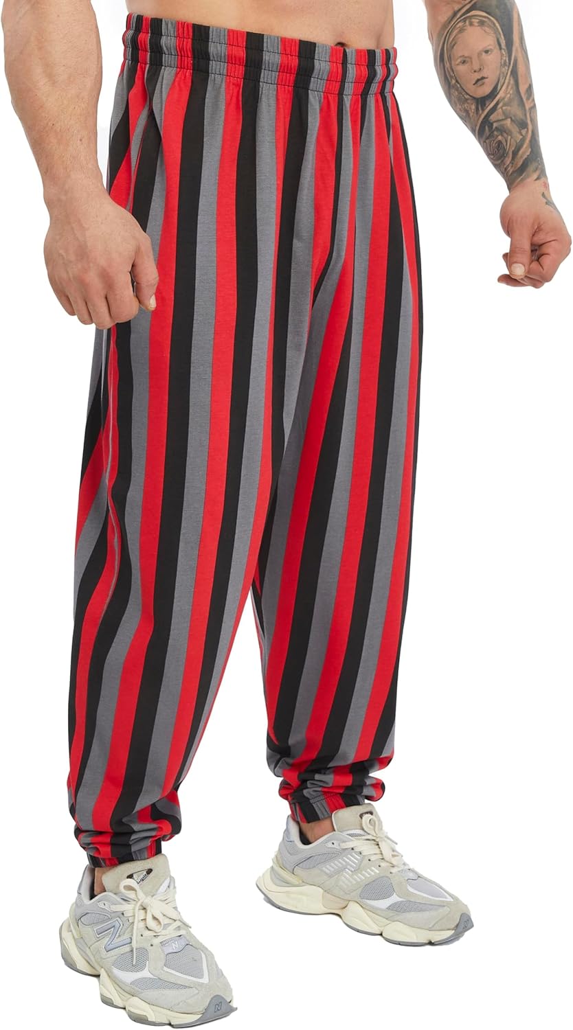 BGSM Men's Cotton Loose Fit 100% Cotton Jogger with Pockets, Baggy Gym and Workout Sweatpants