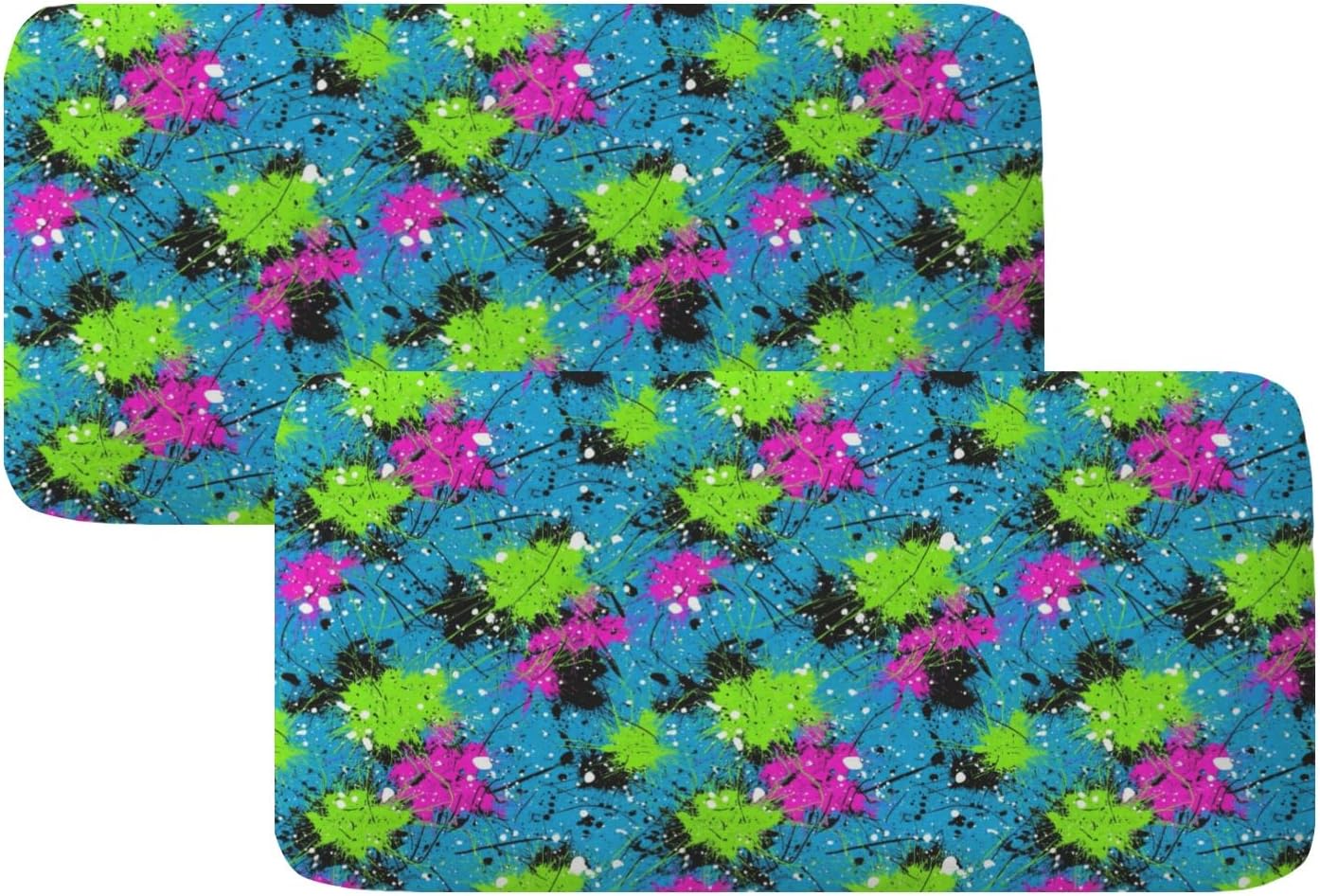 Neon Dash Motif Green Loveseat Covers Couch Covers for 2 Cushion Couch, 2-Piece Stretch Sofa Slipcovers Anti-Slip Washable Furniture Protectors for Dogs Pets